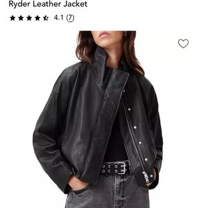 All Saints Ryder Black Leather Jacket